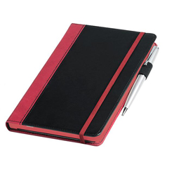 Stylish Two Tone Thermo Pu covers; Dream lined paper; Elasticized penloop; Number of pages:232; Expanding inner pocket at the back; ribbon page marker Stylish Two Tone Thermo Pu covers; Dream lined paper; Elasticized penloop; Number of pages:232; Expanding inner pocket at the back; ribbon page marker