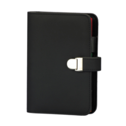 A6 personal organiser with magnetic closure; 3xcard pockets; ID window; six rings; calculator; colour tabs; pen loop holder; semi PU A6 personal organiser with magnetic closure; 3xcard pockets; ID window; six rings; calculator; colour tabs; pen loop holder; semi PU