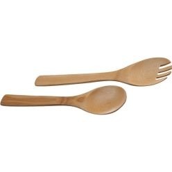 Bamboo salad servers; set of 2 Bamboo salad servers; set of 2