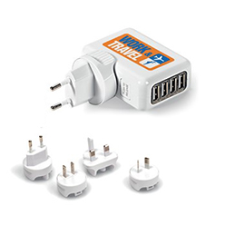 ABS; input: AC 100-240V; output: DC 5V 2100mA; includes adaptors for UK; US; AUS & EU ABS; input: AC 100-240V; output: DC 5V 2100mA; includes adaptors for UK; US; AUS & EU