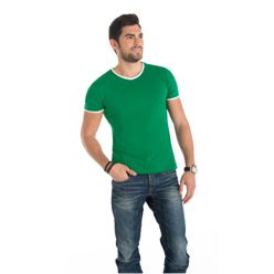 Dallas Contrast T-Shirt; 155gsm; Material 100% cotton; Heather grey 85% cotton 15%viscose single jersey contrast rib collar and sleeve four thread overlock side seams great durability Dallas Contrast T-Shirt; 155gsm; Material 100% cotton; Heather grey 85% cotton 15%viscose single jersey contrast rib collar and sleeve four thread overlock side seams great durability