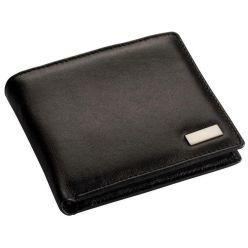 Exquisite Wallet made from finest black nappa leather; provides ample space for credit cards; business card & bank notes; supplied in a black gift box Exquisite Wallet made from finest black nappa leather; provides ample space for credit cards; business card & bank notes; supplied in a black gift box