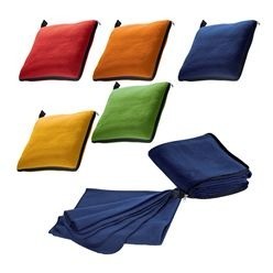 Fleece blanket that folds up into a cuddly zip-around pillow or a seat cushion Fleece blanket that folds up into a cuddly zip-around pillow or a seat cushion