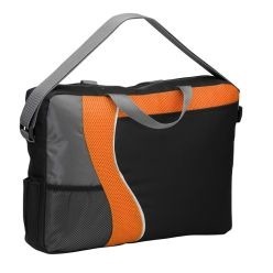 600D X 300D and mesh with adjustable webbing strap;pen slots;webbing handles;flat front pocket;zip closure;front elasticated mesh pocket and piping detail. 600D X 300D and mesh with adjustable webbing strap;pen slots;webbing handles;flat front pocket;zip closure;front elasticated mesh pocket and piping detail.