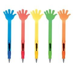 Plastic hand pen showing the high five sign. Plastic hand pen showing the high five sign.