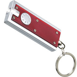 Push button Torch with swivel connector; split ring and extra bright LED light Push button Torch with swivel connector; split ring and extra bright LED light