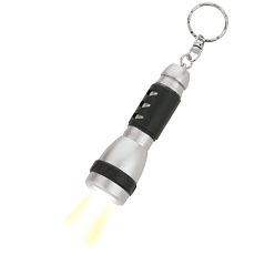 LED torch with black rubber grip on a keyring LED torch with black rubber grip on a keyring
