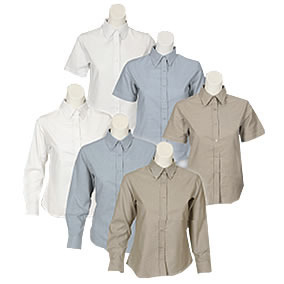 Ladies Oxford Short Sleeve Image Ladies Oxford Short Sleeve Image