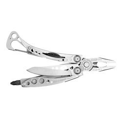 Compact tool; Leatherman; multi tool functions; Included Bits: Phillips #1 and #2; Screwdriver 3/16 and 1/4; 10 cm closed; stainless steel Compact tool; Leatherman; multi tool functions; Included Bits: Phillips #1 and #2; Screwdriver 3/16 and 1/4; 10 cm closed; stainless steel