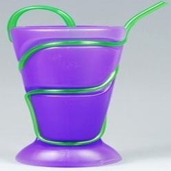 Plastic Tumbler that takes wrap around or straight straw Plastic Tumbler that takes wrap around or straight straw