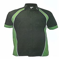 160gsm Polycotton twill with contrast reglan panels front and back with reflective piping and 2 chest pockets 160gsm Polycotton twill with contrast reglan panels front and back with reflective piping and 2 chest pockets