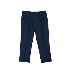 100% Polyester Classic trousers with two front and back pockets; constructed waistband and turn-ups; easy care; durable fabric; front pleated styling (Priced from size 28) 100% Polyester Classic trousers with two front and back pockets; constructed waistband and turn-ups; easy care; durable fabric; front pleated styling (Priced from size 28)