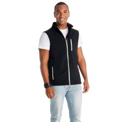 Nevada Softshell Mens Vest: Material 92% polyester. 8% Elastone. Interior 100% Polyester microfleece extra warm 300gsm. Elastic drawcord and fasteners on bottom hem. Three zipped pockets with puller. .... Nevada Softshell Mens Vest: Material 92% polyester. 8% Elastone. Interior 100% Polyester microfleece extra warm 300gsm. Elastic drawcord and fasteners on bottom hem. Three zipped pockets with puller. ....