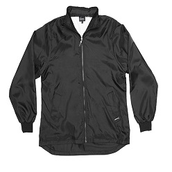 100% polyester outer; 100% cotton lining; zip through jacket; ribbed cuffs; drawcord at hem; front pockets; concealed hood 100% polyester outer; 100% cotton lining; zip through jacket; ribbed cuffs; drawcord at hem; front pockets; concealed hood