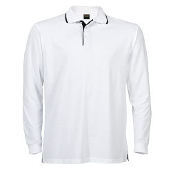 Corporate long sleeve golfer with reinforced placket and three coordinated buttons; include double-needle stitching; rib-cuffs; back neck yoke and side vents; 200g Cotton rich fabric; Pique Knit Construction; contrast inner placket & collar tipping (Priced from S) Corporate long sleeve golfer with reinforced placket and three coordinated buttons; include double-needle stitching; rib-cuffs; back neck yoke and side vents; 200g Cotton rich fabric; Pique Knit Construction; contrast inner placket & collar tipping (Priced from S)