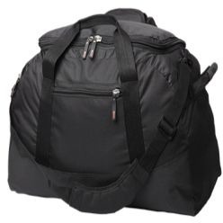 600D Nylon Duffle Bag with zippered main compartment; carry handles; front zip pocket; side mesh pockets; extra large 600D Nylon Duffle Bag with zippered main compartment; carry handles; front zip pocket; side mesh pockets; extra large
