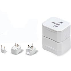 PC; input: 110V-250V; fuse: 6A; max power: 1380W; female socket: universal; male plug: UK; US; AUS & EU; PP presentation case PC; input: 110V-250V; fuse: 6A; max power: 1380W; female socket: universal; male plug: UK; US; AUS & EU; PP presentation case