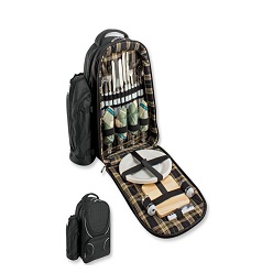 Picnic backpack for 4; 300 & 600 denier material with flask holder including cutlery and crockery for 4 Picnic backpack for 4; 300 & 600 denier material with flask holder including cutlery and crockery for 4