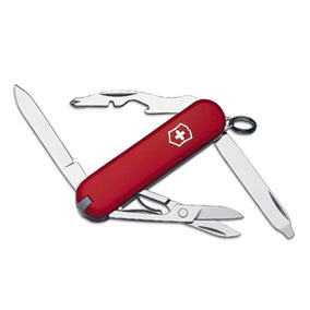 Blade; scissors; nail file with screwdriver; cap lifter; magnetic Phillips screwdriver; wire stripper; key ring attachment; tweezers; toothpick Blade; scissors; nail file with screwdriver; cap lifter; magnetic Phillips screwdriver; wire stripper; key ring attachment; tweezers; toothpick