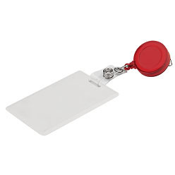 Durable plastic Badge holder with retractable 64cm Cord; strap badge holder with crocodile clip at the back (excluding badge) Durable plastic Badge holder with retractable 64cm Cord; strap badge holder with crocodile clip at the back (excluding badge)