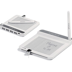 ABS; PVC & aluminium; 4 USB ports; version 2.0; includes extension USB cable; slide to erase message ABS; PVC & aluminium; 4 USB ports; version 2.0; includes extension USB cable; slide to erase message