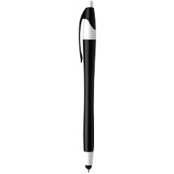Slim coloured barrel ballpoint pen with stylus Image Slim coloured barrel ballpoint pen with stylus Image