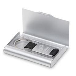 Giftset consisting of aluminium Card holder and alluminium key holder Giftset consisting of aluminium Card holder and alluminium key holder