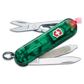 Blade; nail file with screwdriver; scissors; key ring attachment; LED light red; tweezers or toothpick Blade; nail file with screwdriver; scissors; key ring attachment; LED light red; tweezers or toothpick