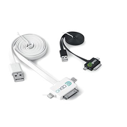ABS & PVC; with micro USB; iPhone 4; 4S; 5; 5S & 6 connectors; charging & data transfer function ABS & PVC; with micro USB; iPhone 4; 4S; 5; 5S & 6 connectors; charging & data transfer function