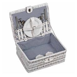 Picnic set for 2 in a white finish. Set includes:2xplates;cups;forks;knifes and spoons Picnic set for 2 in a white finish. Set includes:2xplates;cups;forks;knifes and spoons