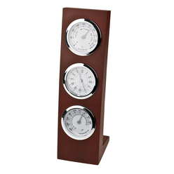 Wooden desk clock with thermometer and hygrometer Wooden desk clock with thermometer and hygrometer