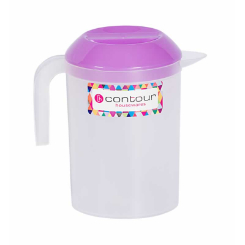 1.5 litre rounded jug with carry handle and lid with pouring lip, 0.15kg