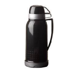 1.8L Plastic Flask with PP outer, carry handle and double cups, BPA free