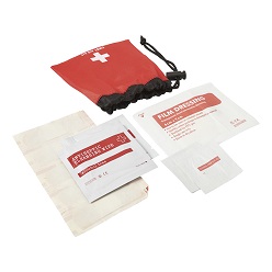 11 piece first aid kit in Drawstring bag
