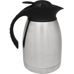 Duouble-walled stainless steel thermo jug, designed to keep hot liquids hot and cold liquids cold, 1500ml capacity