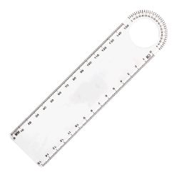 15cm ruler with transparent ruler, magnifying glass and protractor
