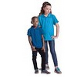 175g Kiddies Pique Knit Golf Shirt: Enjoy the durable poly cotton fabric blend for comfort and toughness. Two button reinforced placket with top-stitching. Also features coordinated fabric tape on collar seam. 65/35 Poly cotton fabric, Barron trademark two ridge collar