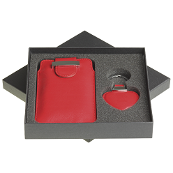 Red Heart Shaped Keychain, Phone Holder, Gift Box.