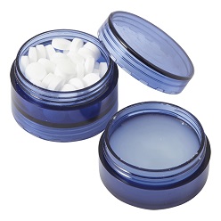 Mind holder, 40pc of sugar free mint, the bottom of the container contains lip balm