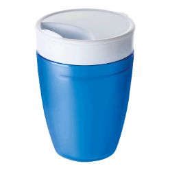 350ml inner mug, 370ml outer mug, lid contains a small opening for drinking