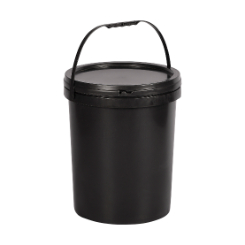 20 Heavy Duty Paint Bucket With Tamper-Proof Lid & Plastic Handle - Black