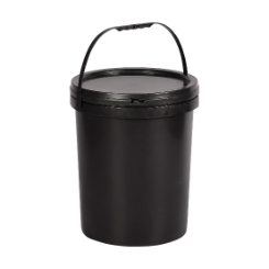 20 ? Heavy Duty Paint Bucket With Tamper-Proof Lid & Plastic Handle - Black