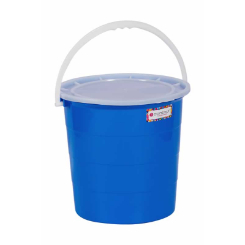 Contour Plastic 25 litre bucket with lid and plastic carry handle