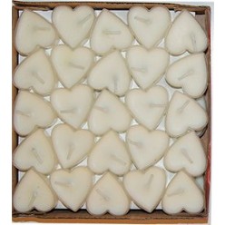 25 Heart Shaped T/L Candles