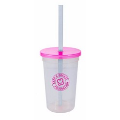 A 250ml Tumbler with cap and straw that is available in various colours that can be customised with Printing with your logo and other methods.
