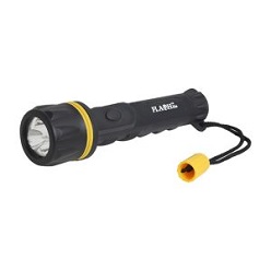 3 LED torch with carry strap, rubber material
