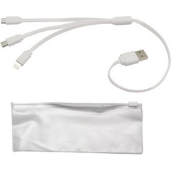 Ligtning, micro and iPhone 4 charging cable in PVC pouch