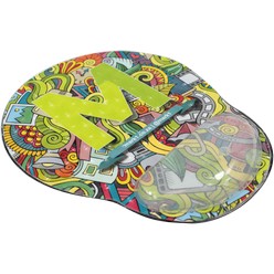 30 Shaped mousepad  with wrist rest, material: foam 