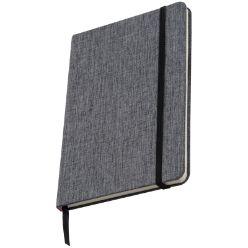 A5 canvas journal with elastic closure, 160 lined pages