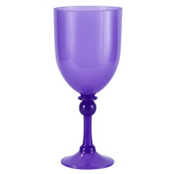 A 350ml Long stem wine glass that is available in various colours that can be customised with Printing with your logo and other methods.